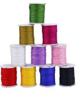 📿 monrocco jewelry nylon cord: 10 rolls of 1mm chinese knotting cord for jewelry making & bracelet beading logo