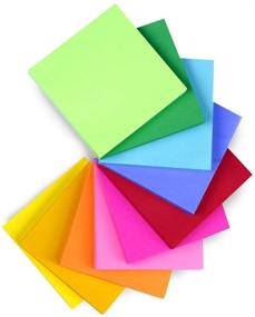 img 1 attached to Hygloss 3x3 Bright Products Cube - 3-Inch Assorted Color Paper Squares, 10 Colors - 1 Pad, 500 Sheets, Multicolor