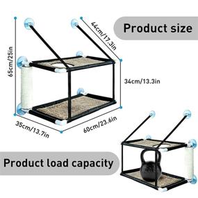 img 3 attached to 🐱 Ultimate Comfort for Indoor Feline Friends: Cat Window Hammock and Perch with Double Layered Beds