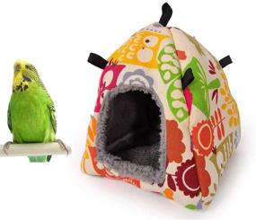 img 3 attached to 🐦 Bird Nest House Bed for Pet Parrots and Small Animals - Parakeet, Cockatiel, Conure, Cockatoo, African Grey, Amazon, Lovebird, Finch, Canary, Hamster, Rat, Gerbil, Chinchilla, Ferret, Squirrel Cage Toy