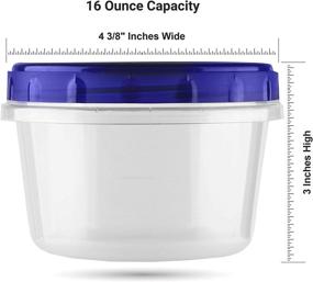 img 3 attached to 🍱 Premium Quality 16 oz Clear Plastic Food Containers with Screw-On Lids - 5 Pack