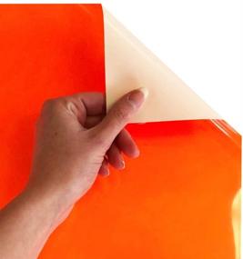 img 3 attached to 🔶 Siser EasyWeed HTV 15"x15ft Iron on Heat Transfer Vinyl - Fluorescent Orange Roll - High-Quality & Easy to Apply