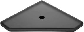 img 3 attached to Questech 10-inch Graphite Black Corner Bathroom Shelf - Wall Mounted Shower Storage with Geo Lugged Design - Ideal for New Construction Projects