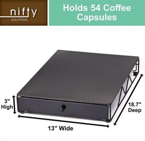 img 1 attached to ☕ Organize Your Coffee Pods with the Nifty Solutions 6414 Drawer - 54 Capacity, Stationary & Sleek Black Design