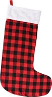 🧦 jumbo red buffalo plaid christmas stocking: 43-inches tall - iconikal product review logo