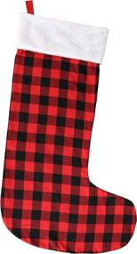 img 4 attached to 🧦 Jumbo Red Buffalo Plaid Christmas Stocking: 43-Inches Tall - Iconikal Product Review
