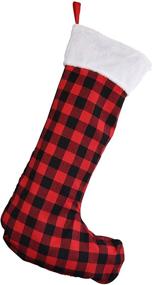 img 1 attached to 🧦 Jumbo Red Buffalo Plaid Christmas Stocking: 43-Inches Tall - Iconikal Product Review
