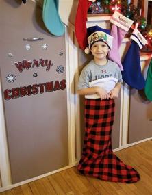 img 3 attached to 🧦 Jumbo Red Buffalo Plaid Christmas Stocking: 43-Inches Tall - Iconikal Product Review