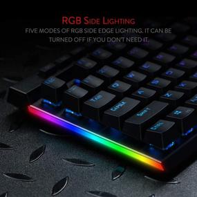 img 1 attached to 🎮 Exquisite Gaming Experience: Redragon K580 VATA RGB Backlit Mechanical Keyboard with Macro Keys, Media Controls, and Macro Recording (Brown Switches)