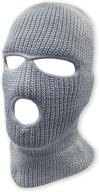 🧣 stay warm and protected: 3 hole knitted full face ski mask winter balaclava face cover for outdoor sports logo