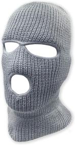 img 2 attached to 🧣 Stay Warm and Protected: 3 Hole Knitted Full Face Ski Mask Winter Balaclava Face Cover for Outdoor Sports