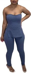 img 2 attached to Knitted Bodycon Outfits Jumpsuits Playsuits Women's Clothing