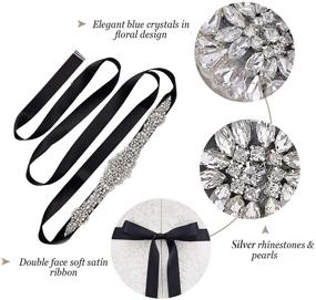 img 3 attached to 💍 Rhinestone Wedding Bridesmaid Accessories & Belts - AW BRIDAL