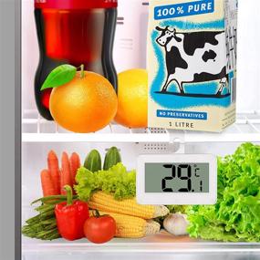 img 2 attached to 🌡️ COLFULINE 4-Piece Refrigerator Thermometer Set - Large LCD Display, Waterproof Freezer Thermometer, Fridge Thermometer with Hook for Kitchen, Home, Restaurants