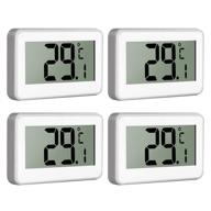 🌡️ colfuline 4-piece refrigerator thermometer set - large lcd display, waterproof freezer thermometer, fridge thermometer with hook for kitchen, home, restaurants logo