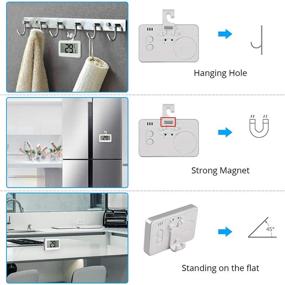 img 1 attached to 🌡️ COLFULINE 4-Piece Refrigerator Thermometer Set - Large LCD Display, Waterproof Freezer Thermometer, Fridge Thermometer with Hook for Kitchen, Home, Restaurants