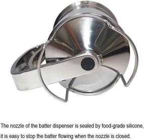 img 1 attached to A&amp;J 800ml Stainless Steel Pancake Cupcake Batter Dispenser Tool: Effortlessly & Precisely Dispense Cream, Cookie and Cake Batters, with Separator Function (Batter Dispenser)