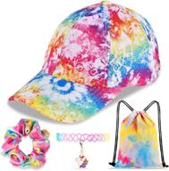 outdoor sports gift set: rainbow tie-dye baseball cap with unicorn design - perfect for girls логотип