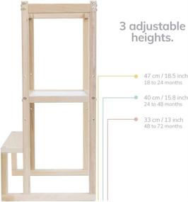 img 2 attached to Montessori Toddler Tower: Safe Learning Ladder & Assistant Kit for Children's Daily Activities