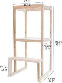 img 3 attached to Montessori Toddler Tower: Safe Learning Ladder & Assistant Kit for Children's Daily Activities