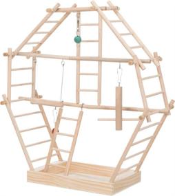 img 3 attached to 🐦 TRIXIE 5659 Wood Ladder Playground - Ideal Size: 44 × 44 × 16 cm