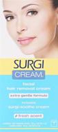 💆 3-pack surgi-cream hair remover extra gentle formula for face - 1-ounce tubes logo