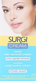 img 4 attached to 💆 3-Pack Surgi-Cream Hair Remover Extra Gentle Formula for Face - 1-Ounce Tubes