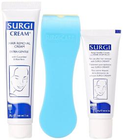 img 2 attached to 💆 3-Pack Surgi-Cream Hair Remover Extra Gentle Formula for Face - 1-Ounce Tubes