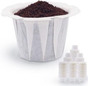 img 4 attached to 📦 300 Count Disposable Coffee Filter Paper for Keurig Brewers - Compatible with Single Serve 1.0 and 2.0, All Reusable K-Cup Pods and Refillable Capsules - White Replacement Coffee Filter Liner