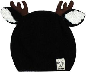 img 3 attached to 🎩 Rarity US Kids Winter Hat | Toddler Pom Pom Knit Antlers Hats | Lined Plush Earflap Winter Warm Cap for Girls Boys Baby