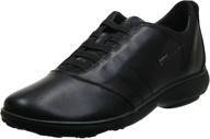 geox nebula walking black leather men's shoes for athletic логотип