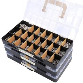 img 4 attached to 🔩 Leanking 1,760 Piece Hardware Assortment Kit for Bolts, Nuts, Washers, Metal & Wood Screws (3 Trays)