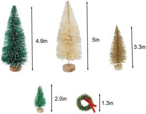 img 3 attached to 🎄 Christmas Room Decor: 30 Miniature Sisal Frosted Christmas Trees for Tabletop Ornaments & Crafts