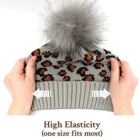 img 3 attached to Leopard Cheetah Beanie Vintage Slouchy Outdoor Recreation and Outdoor Clothing