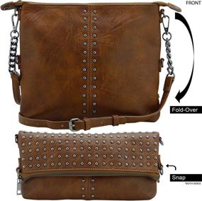 img 2 attached to Lightweight Brown & Black Women's Crossbody Purses - Medium Size Bags That Easily Convert to Clutch Purses