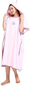 img 2 attached to 🏖️ Quick-Drying Microfiber Wetsuit Changing Towel Bath Robe Poncho - Hooded Design, One Size Fits All