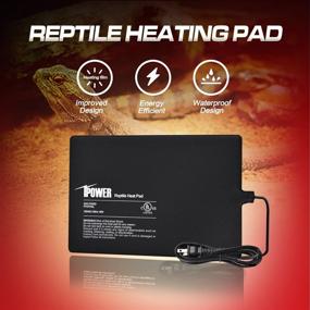 img 3 attached to 🔥 Impressive 8x12 Inch iPower Reptile Heat Pad: Ideal Under Tank Terrarium Warmer for Turtle, Lizard, Frog, Snake, Reptile, and Other Small Animals - 16W Heating Mat!