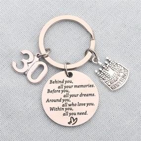 img 1 attached to Birthday Keychain: Unforgettable Memories by BEKECH - A Must-Have for Men's Accessories