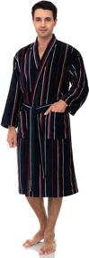 img 2 attached to Navy Red Stripes Kimono Bathrobe: The Ultimate TowelSelections for Unmatched Style and Comfort