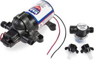 progear 3200 rv replacement water pump: powerful 3.3 gpm flow, self-priming, 12v dc, potable water approved logo