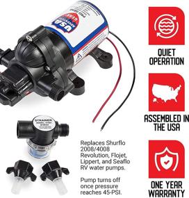 img 1 attached to ProGear 3200 RV Replacement Water Pump: Powerful 3.3 GPM Flow, Self-Priming, 12V DC, Potable Water Approved