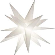 🌟 18 inch battery timer moravian star - outdoor christmas decoration - porch light - led hanging star light by elf logic логотип