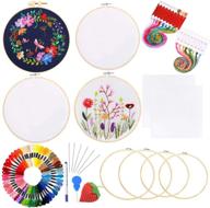 🧵 easy diy embroidery starter kit with detailed instructions and patterns – cross-stitching and embroidery set with colorful threads, tools, and embroidery clothes logo