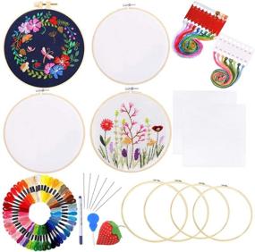 img 4 attached to 🧵 Easy DIY Embroidery Starter Kit with Detailed Instructions and Patterns – Cross-Stitching and Embroidery Set with Colorful Threads, Tools, and Embroidery Clothes