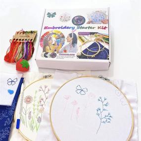 img 3 attached to 🧵 Easy DIY Embroidery Starter Kit with Detailed Instructions and Patterns – Cross-Stitching and Embroidery Set with Colorful Threads, Tools, and Embroidery Clothes