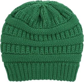 img 1 attached to 🧣 Nogewul Cute Knit Beanie Hats: Fashionable Satin-Lined Winter Skull Caps for Women and Men