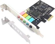 🔊 padarsey pcie sound card for pc windows 7 with low profile bracket - 5.1 internal sound card, pci-e audio card with cmi8738 chip, 3d stereo, 32/64 bit, pci express adapter логотип