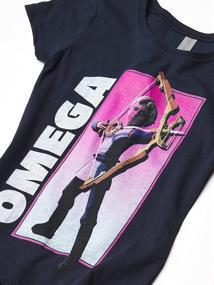 img 1 attached to 🌟 STAR WARS Bad Batch Omega Bow Pose Girl's Solid Crew T-Shirt