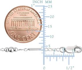 img 3 attached to Стерлинговое серебряное браслетное кольцо: элегантное звено с красивой цепочкой из фасетированных бусин.