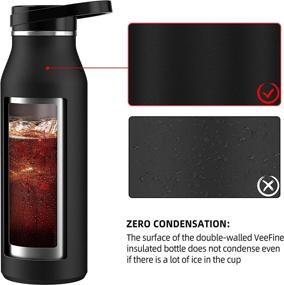 img 2 attached to VeeFine Insulated Water Bottle: Stainless Steel, BPA-Free, Dishwasher Safe, 20/32/40oz Wide Mouth, Perfect for Hiking, Camping, Travel - Eco-Friendly Thermos